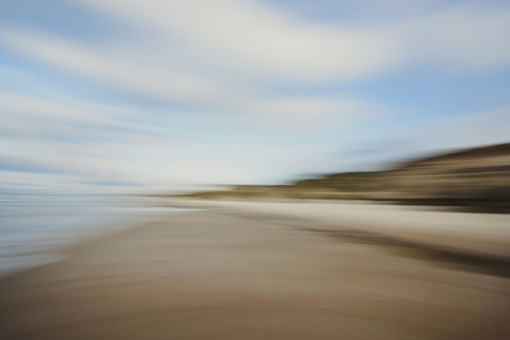 Verwaschene Strandaufnahme
