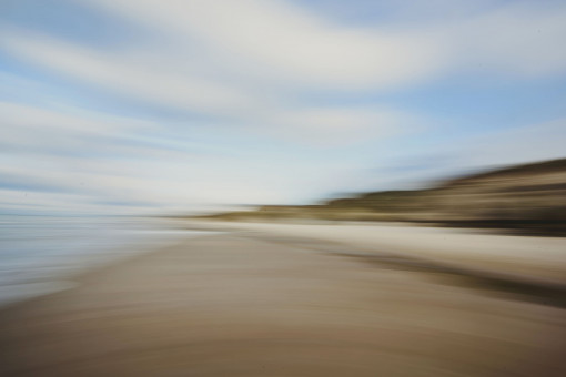 Verwaschene Strandaufnahme